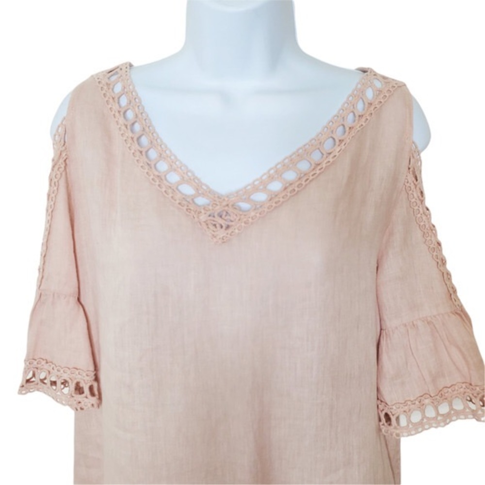 Terzo Millennio Cut out Crochet Linen Dress - Picture 3 of 7